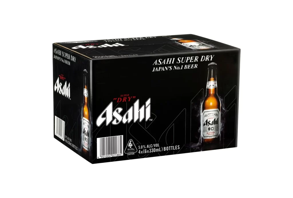 Asahi Super Dry Black White Bottle