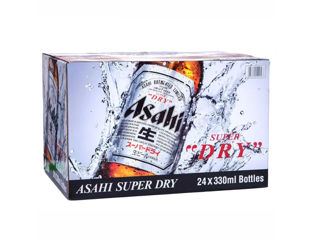 Asahi Super Dry Packaging White Red