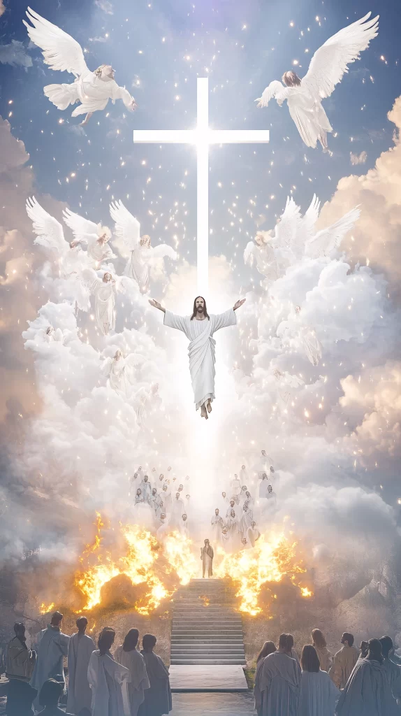 Ascension Cross Angels White Light
