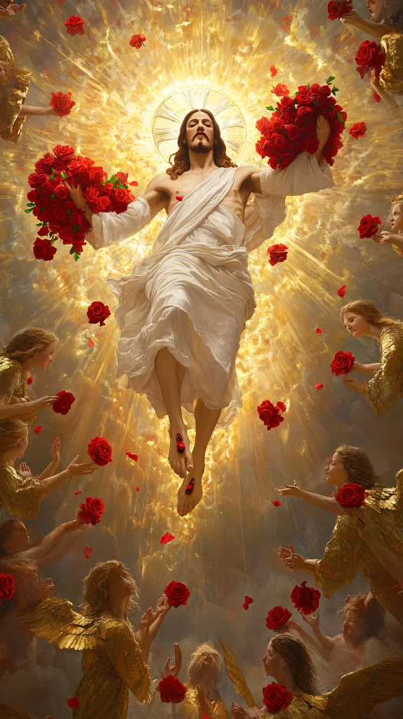 Ascension Golden Light Angels Red