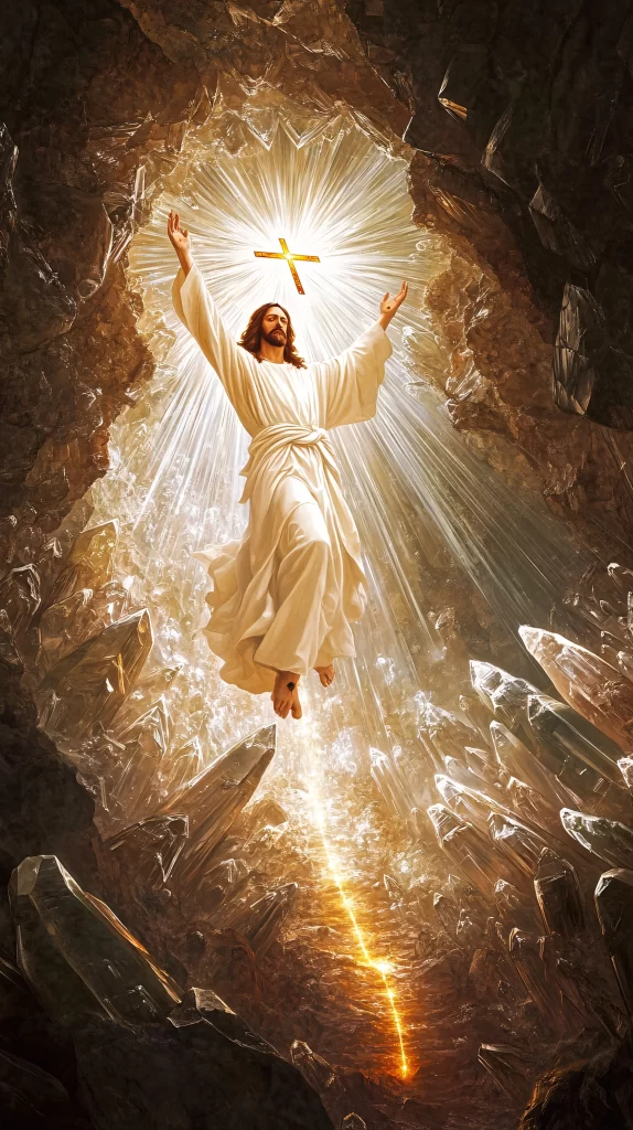 Ascension Golden Light Cross Sky 30