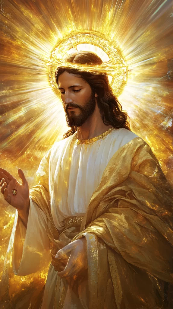 Ascension Golden Light Halo Robe