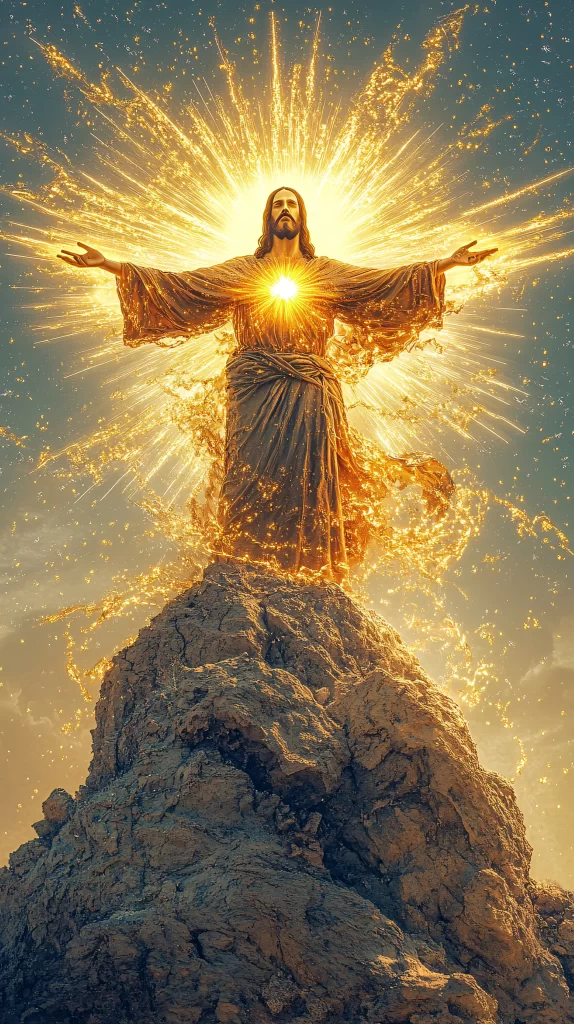 Ascension Golden Light Mountain Sky