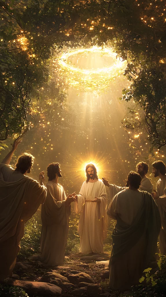 Ascension Golden Light Sky Crowd 195