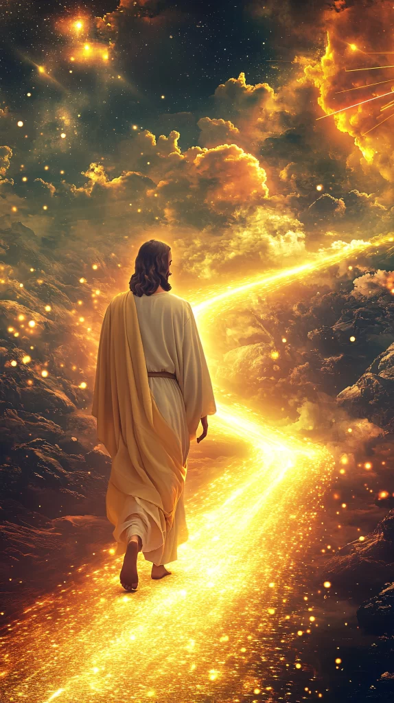 Ascension Golden Light Sky Pathway