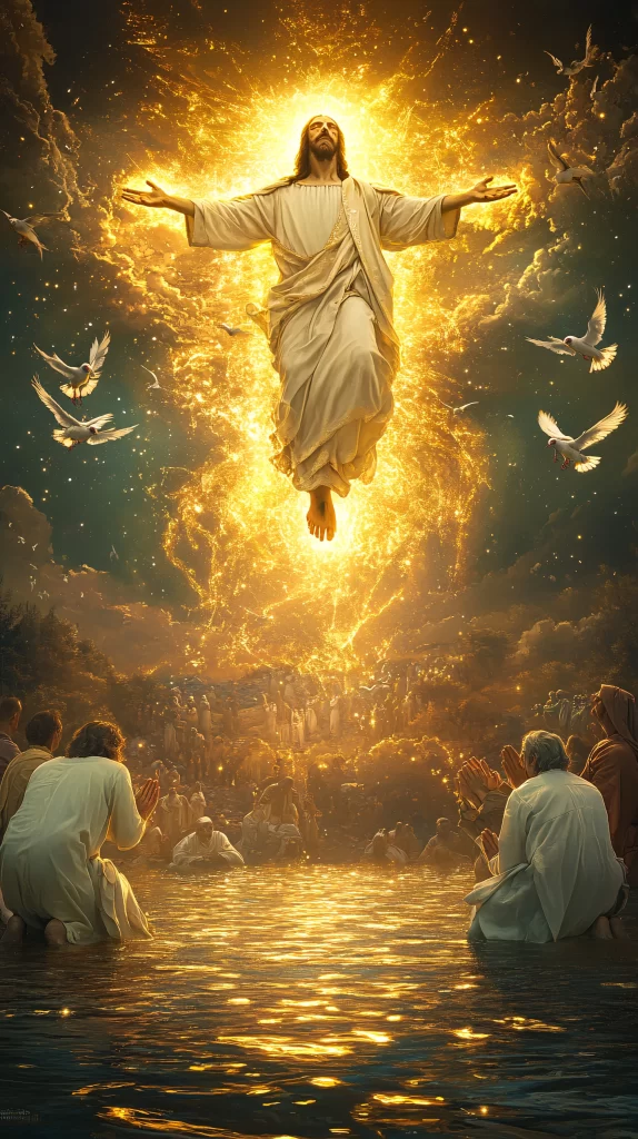 Ascension Golden Light Sky Doves 606