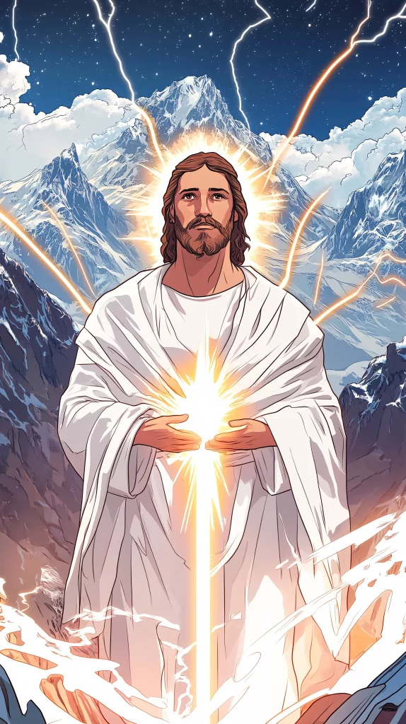 Ascension Golden Light Sky Mountain