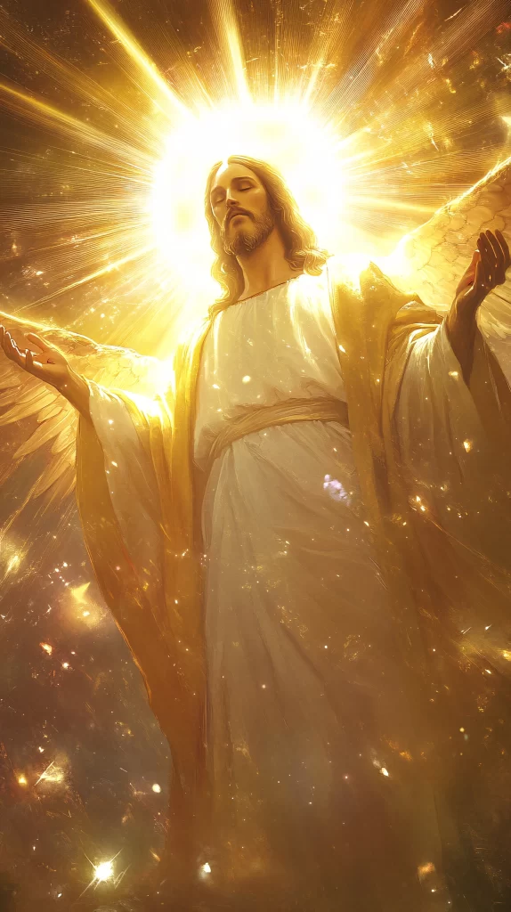 Ascension Golden Light Sky Angel 958