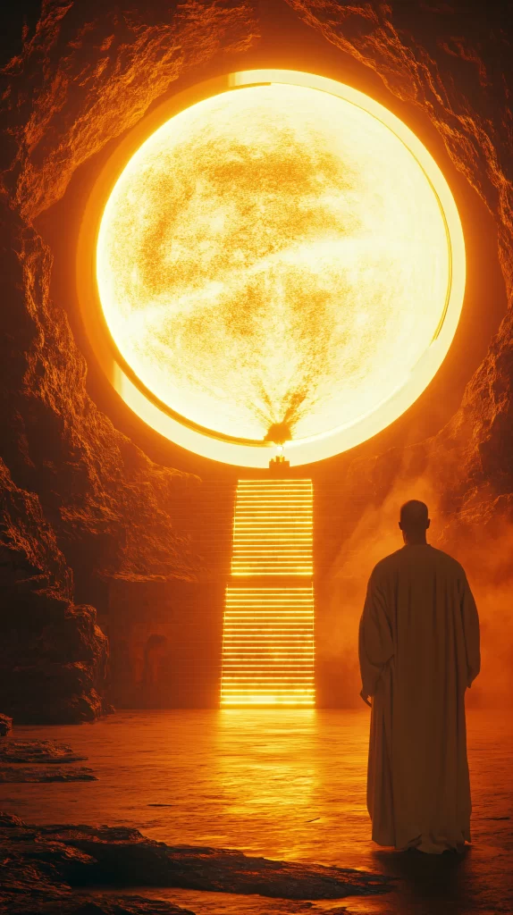 Ascension Golden Light Stairs Mountain