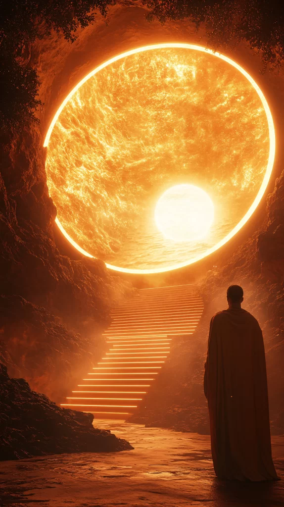 Ascension Golden Light Sun Stairs