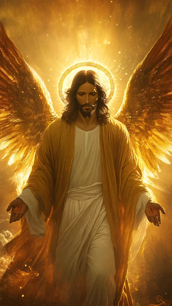 Ascension Golden Light Wings Halo