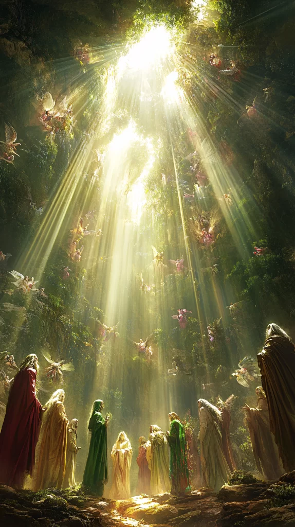 Ascension Heavenly Light Angels Crowd