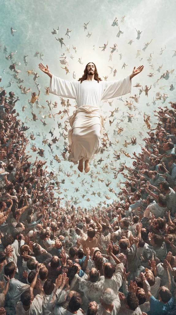 Ascension White Light Sky Crowd 300