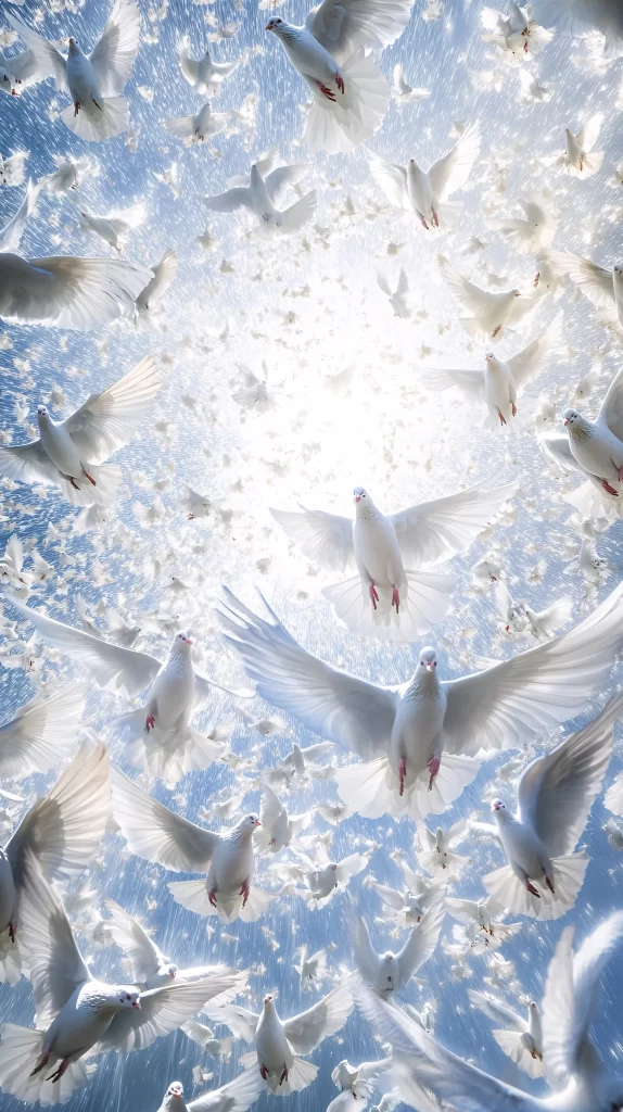 Ascension White Light Sky Doves 476