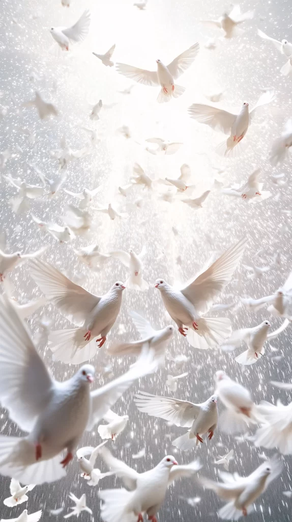 Ascension White Light Sky Doves 586