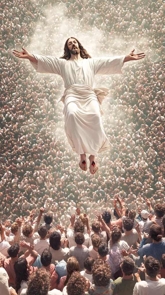 Ascension White Light Sky Crowd 804