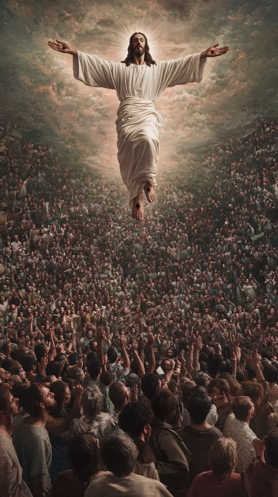 Ascension White Light Sky Crowd 868