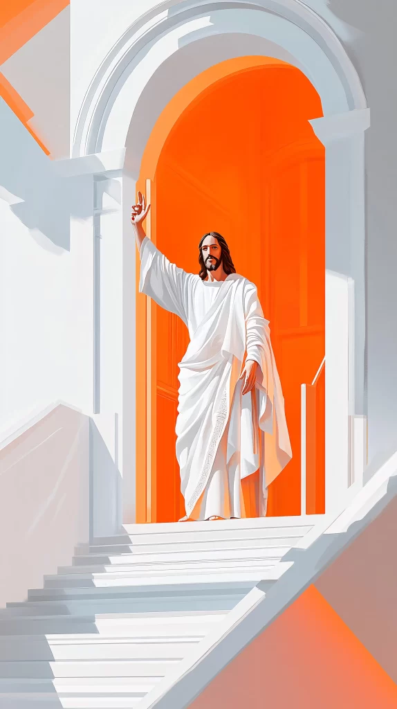 Ascension White Light Stairs Doorway