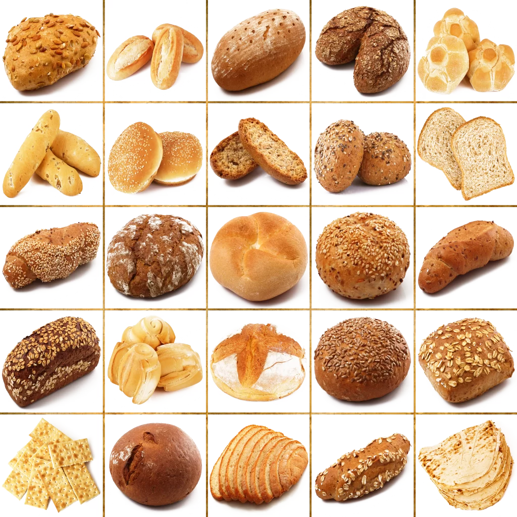 Assorted Breads Whole Grain Rye Sourdough Ciabatta Bagels Crackers