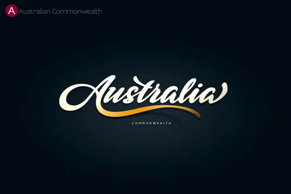 Australia Commonwealth Gold Text