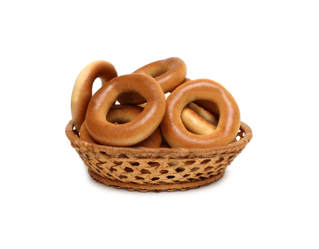 Bagel Round Golden Brown Crispy Basket
