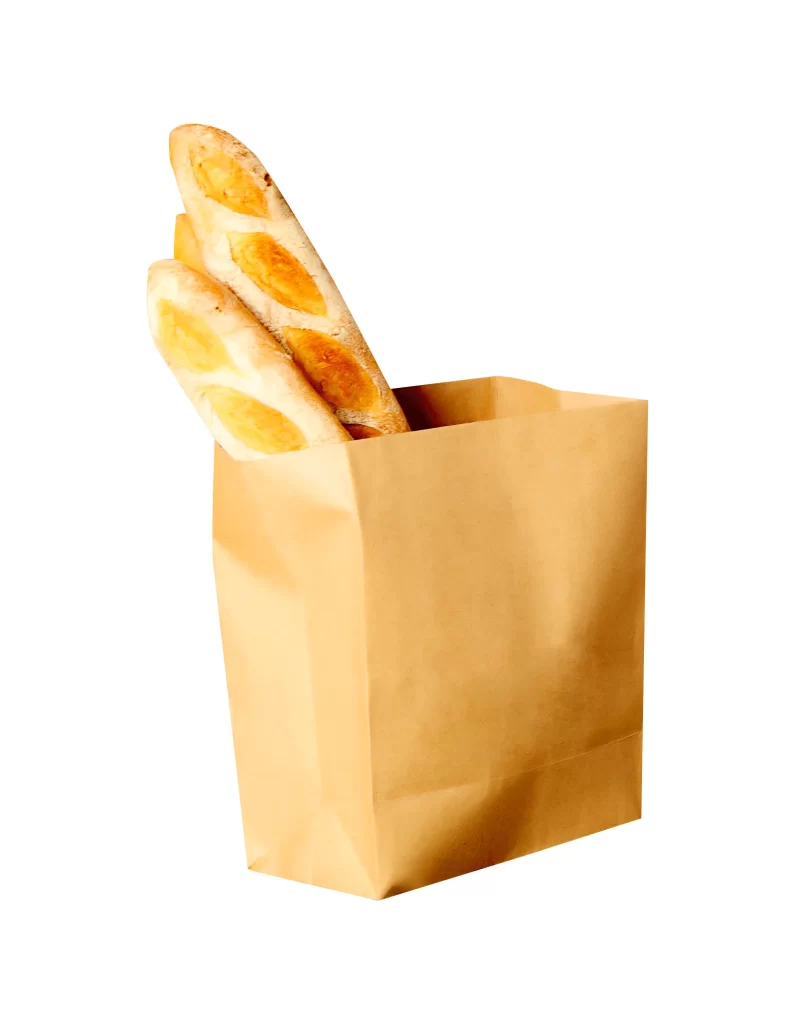 Baguette Crusty Golden Brown Freshly Baked Paper Bag