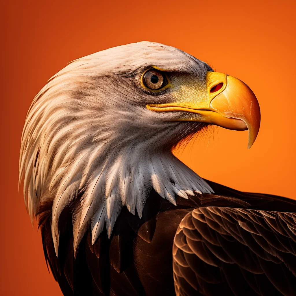 bald eagle head yellow silhouette photography
