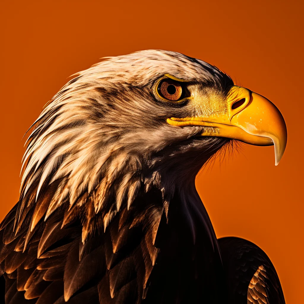 bald head yellow photography silhouette eagle