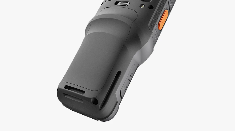 Barcode Scanner Black Orange Industrial