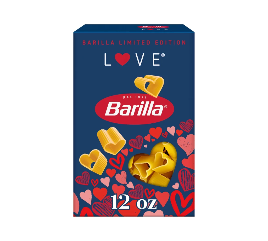 Barilla Love Heart Blue Red Yellow