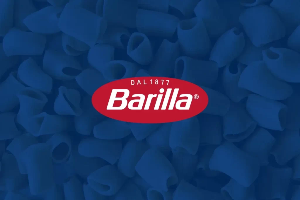 Barilla Pasta Blue Red Branding