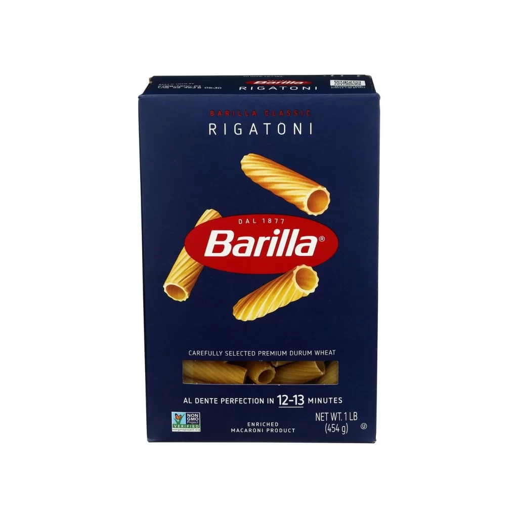 Barilla Pasta Blue Yellow Classic Packaging