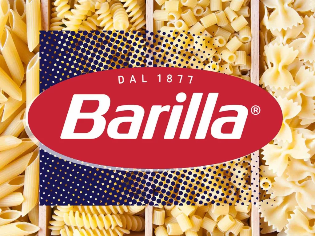 Barilla Pasta Yellow Red Blue Retro