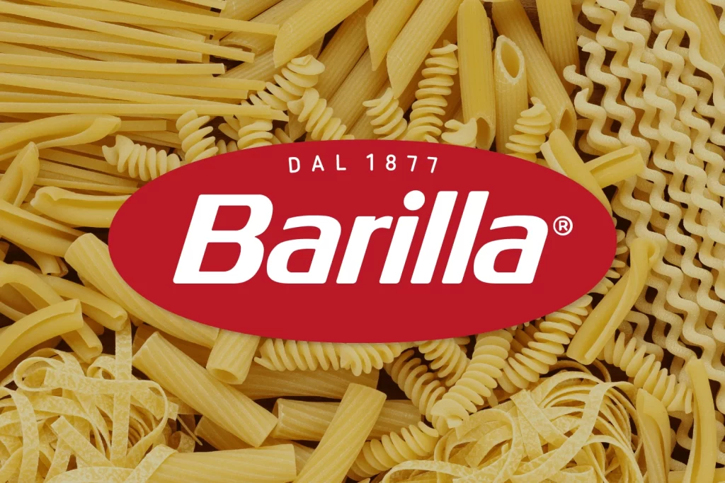 Barilla Pasta Yellow Red Branding Food