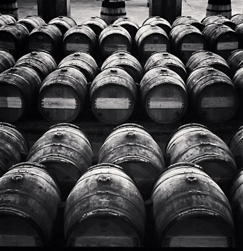 Barrels Monochrome Textured High Contrast Industrial