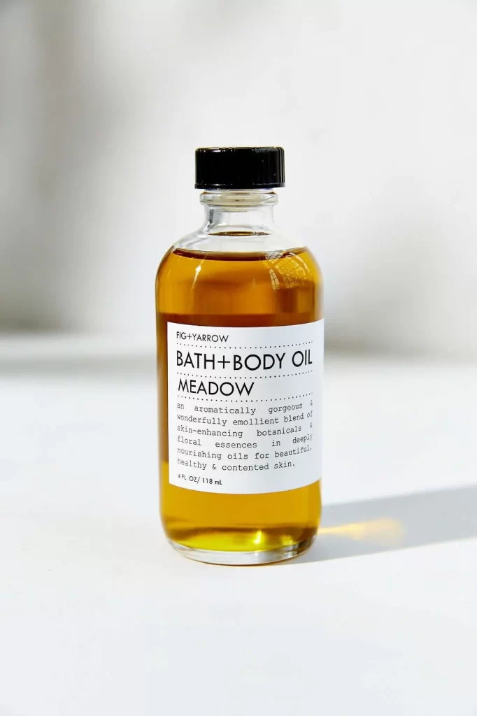 Bath Body Oil Glass Bottle Amber Simple Skincare