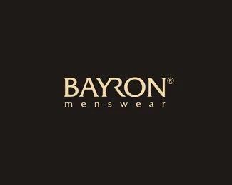Bayron Menswear Logo Gold Black