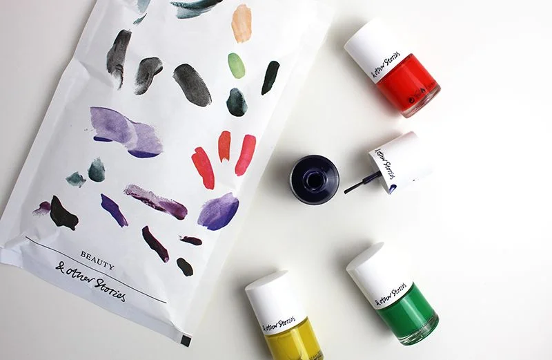 Beauty Nail Polish Bottle Colorful Abstract Design Cosmetics