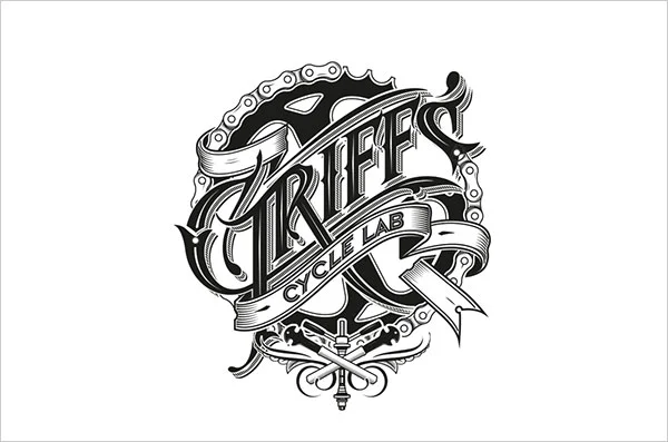 Bicycle Brand Black White Logo