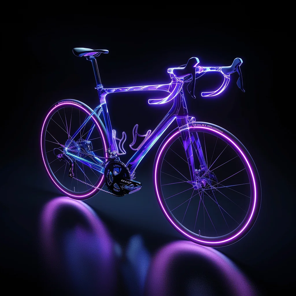 bike bicycle 3D blue transparent structure