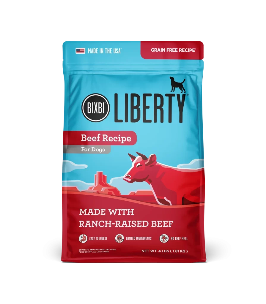 Bixbi Liberty Beef For Dogs Packaging