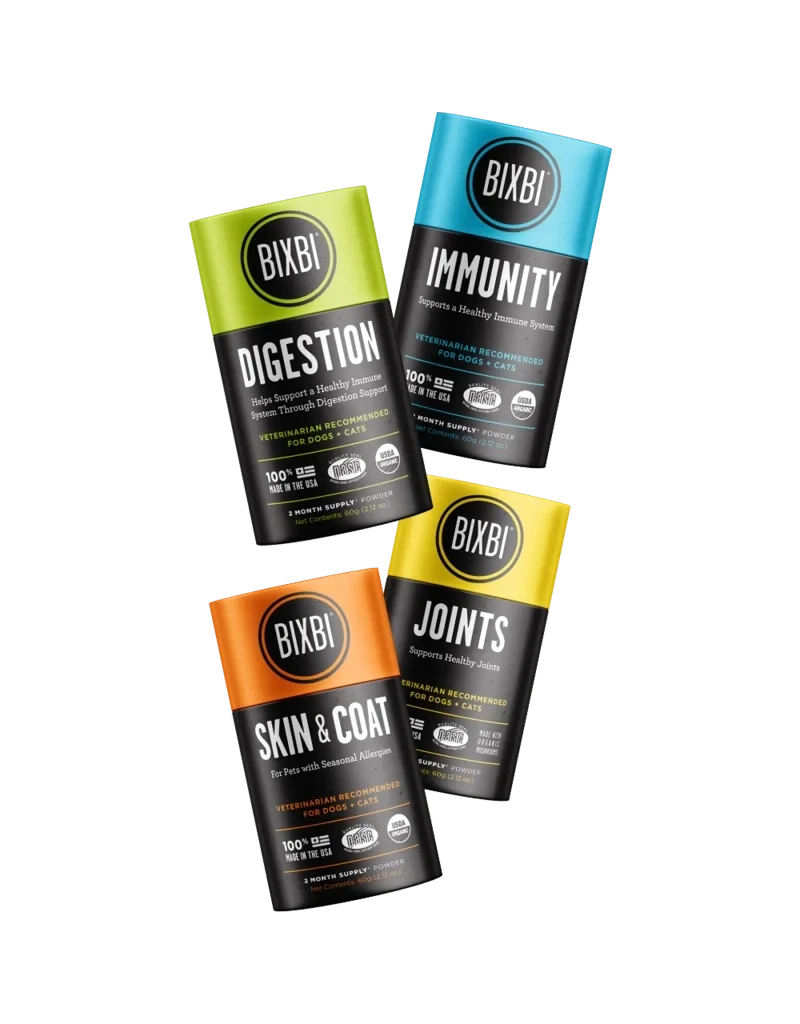 Bixbi Pet Supplements Green Blue Orange