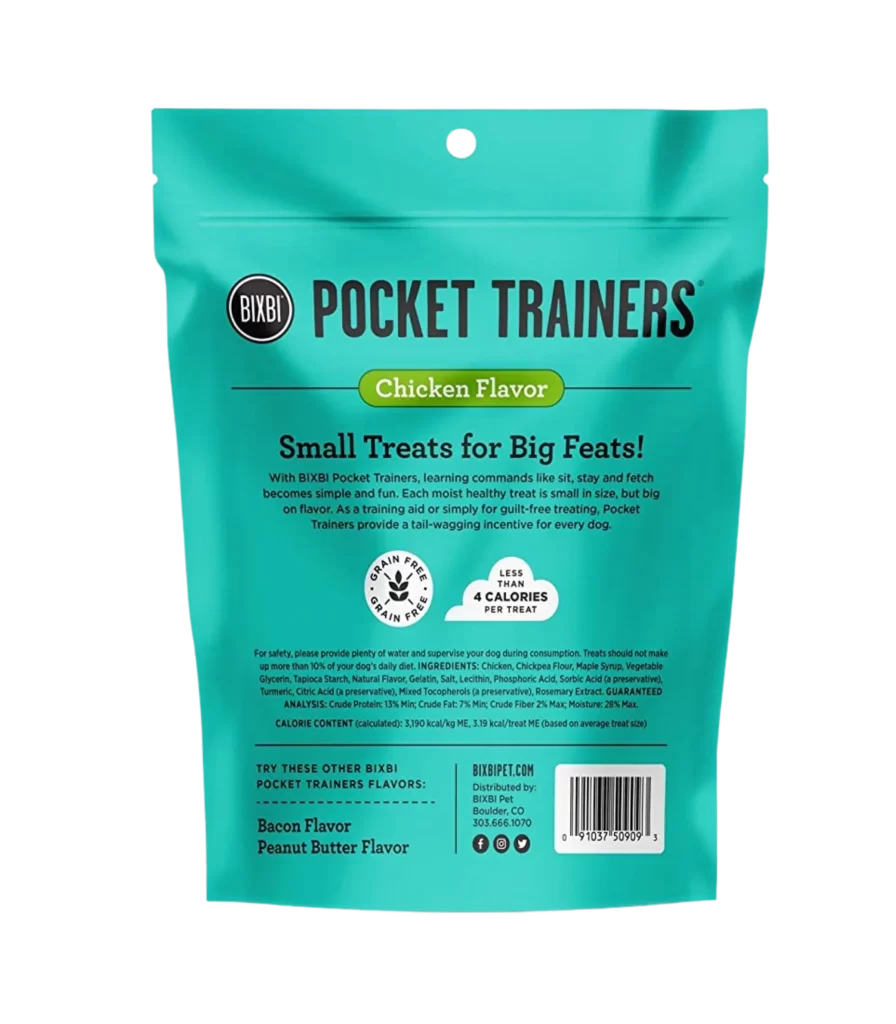 Bixbi Pocket Trainers Chicken Packaging
