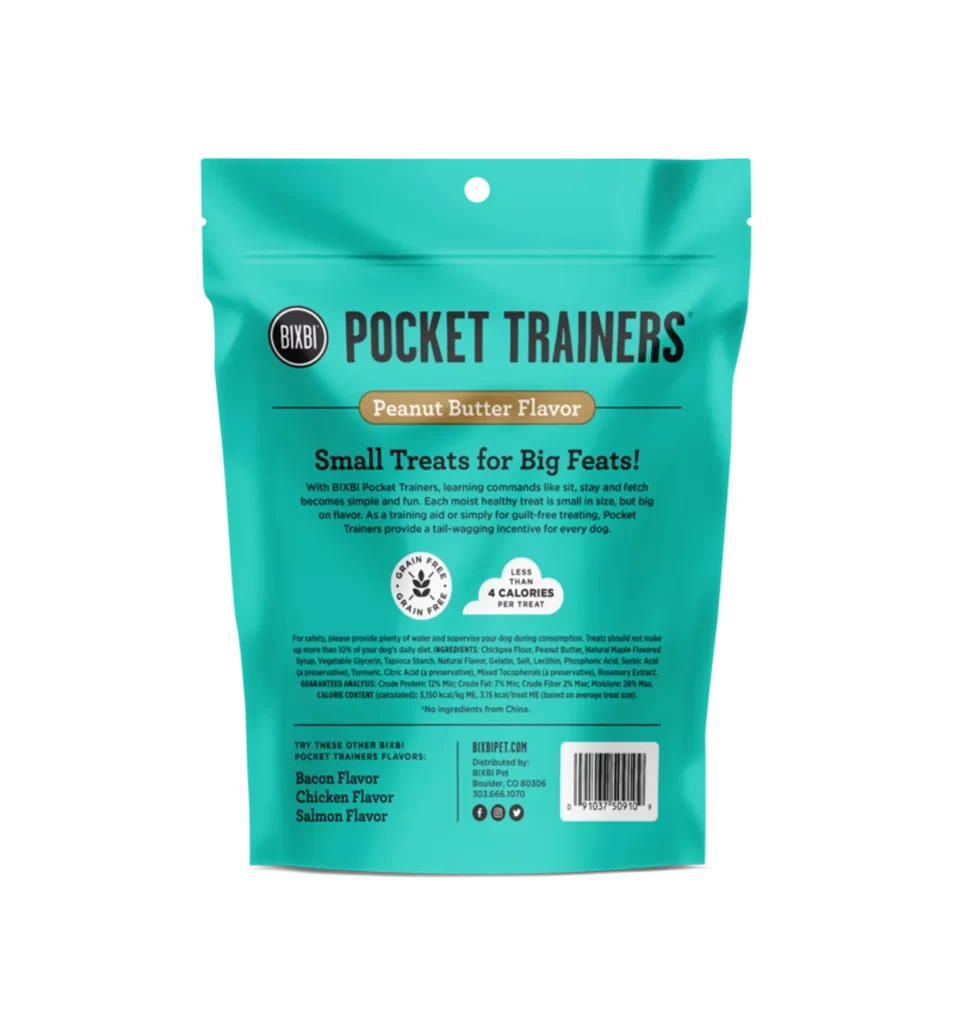 Bixbi Pocket Trainers Peanut Butter Packaging