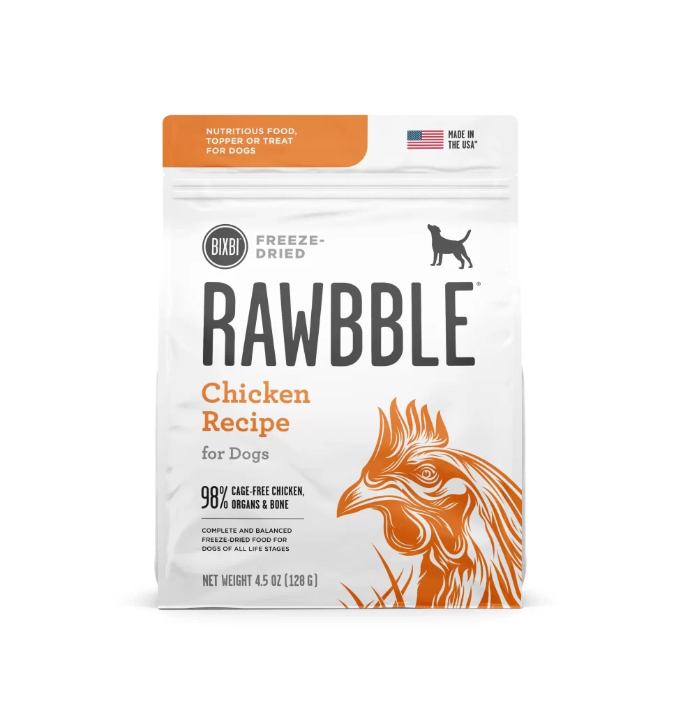Bixbi RAWBBLE Chicken For Dogs Packaging