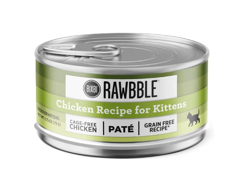 Bixbi Rawbble Chicken For Kittens Can Packaging