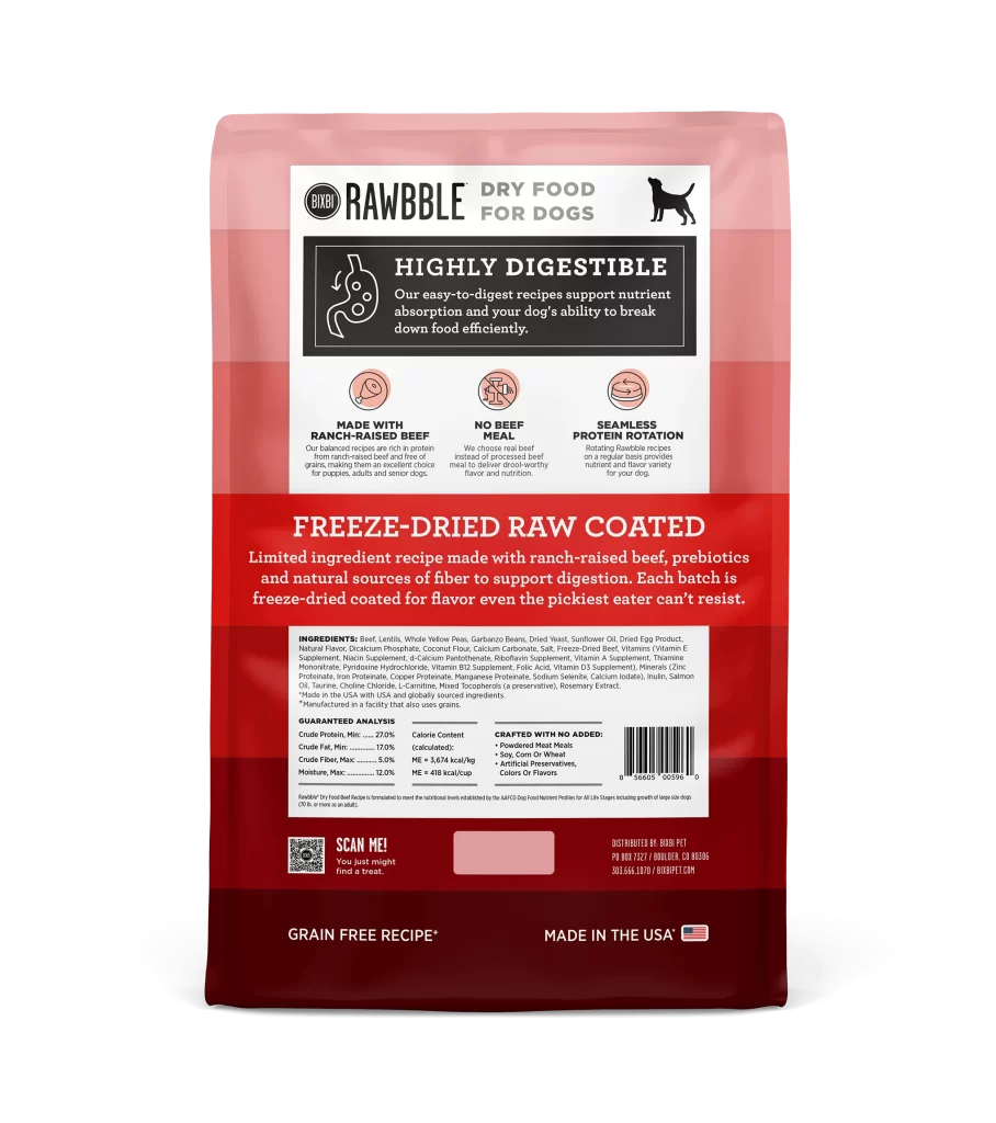 Bixbi Rawbble Dry Food For Packaging