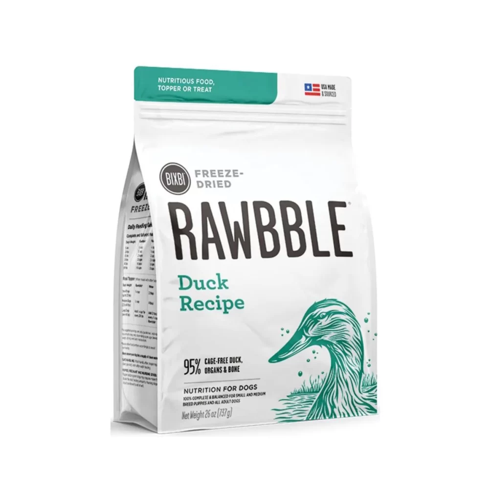 Bixbi RAWBBLE Duck Packaging