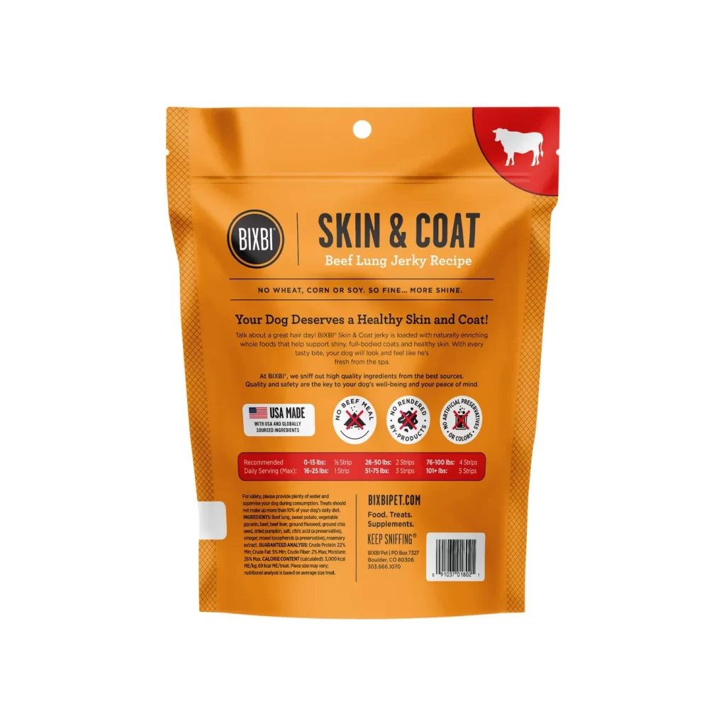 Bixbi Skin Coat Beef Lung Packaging