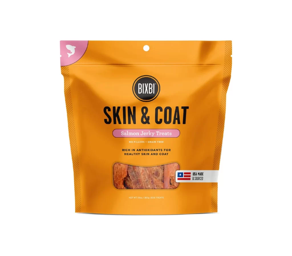 Bixbi Skin Coat Salmon Jerky Packaging